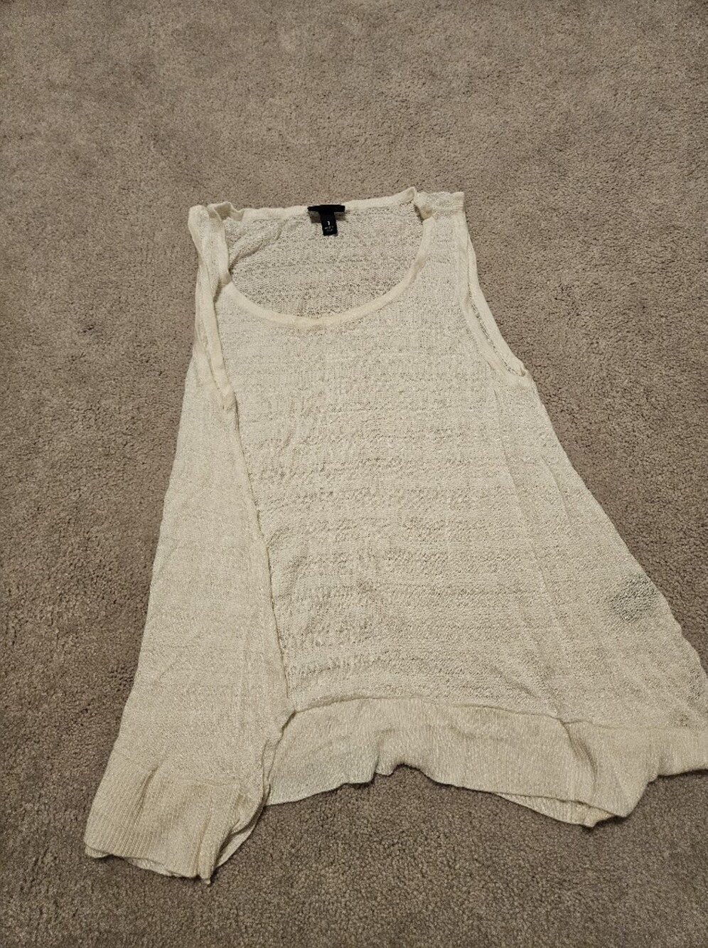Torrid Cream Knit Sleeveless Tank